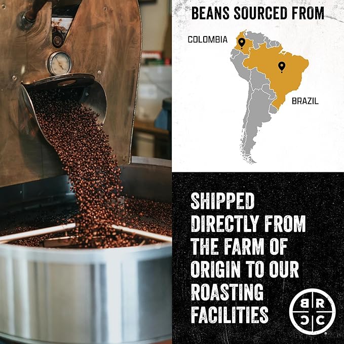 Black Rifle Coffee Company Ground Coffee Light Roast - Roasted Blend Made from Pure Arabica Beans - Colombian & Brazilian Beans - Veteran Founded & American Made (Gunship Roast, 12oz Bag)