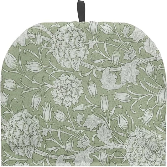 Teapot Dust Cover Tea Cozy for Teapot,Foldable Kitchen Kettle Dust Tea Pot Decorative Cover for Kitchen,Tea Cosy with William Morris Green
