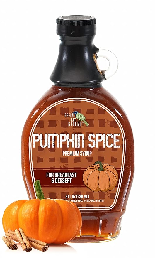 Green Jay Gourmet Pumpkin Spice Syrup - Premium Breakfast Syrup with Pumpkin, Spices & Lemon Juice