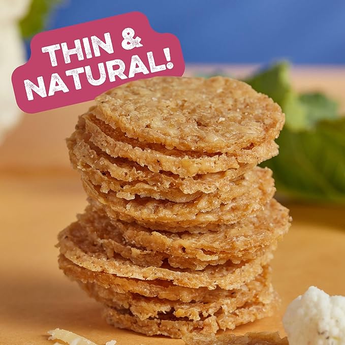 Good Chips Cauliflower Aged Cheese - Baked, No Oil - High Protein, Guilt Free Healthy Snacks - 0.7 oz, Pack of 12