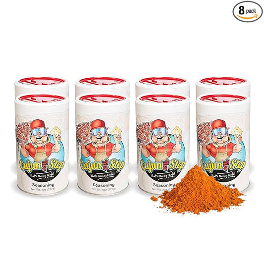Cajun Two Step Seasoning by StaleKracker - 8 pck, Original Seasoning for Authentic Creole Louisiana Cuisine (64 oz.)