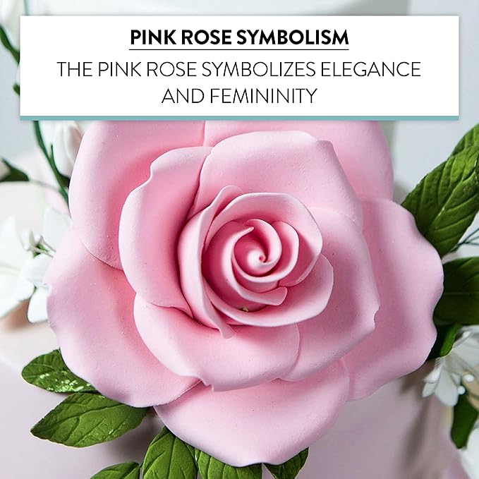 Global Sugar Art Rose Sugar Cake Flowers Jumbo Pink, 1 Count by Chef Alan Tetreault