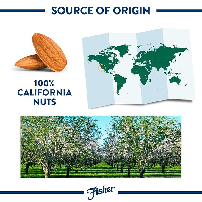 Fisher Chef's Naturals Unsalted Toasted Sliced Almonds 10oz Resealable Bag, Raw Nuts Perfect for Cooking, Baking & Snacking, Healthy Snacks for Adults, Vegan Protein, Keto Snack, Gluten Free