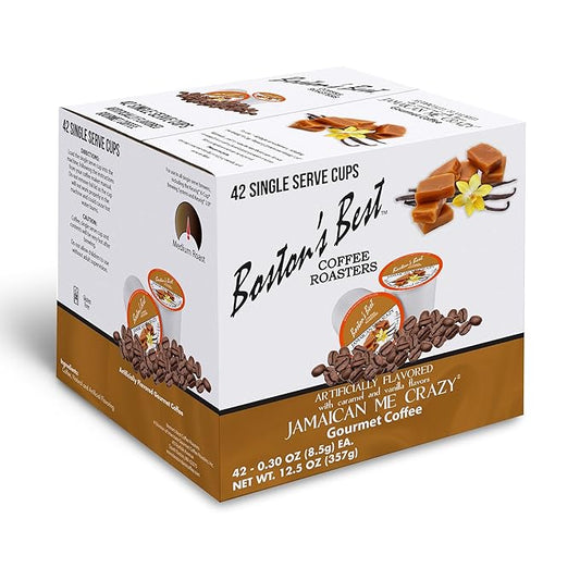 Boston’s Best - Jamaican Me Crazy Flavored Coffee, Delicious Gourmet Compatible with Keurig Coffee Maker, 1 Count (42 Single Serve Cups)