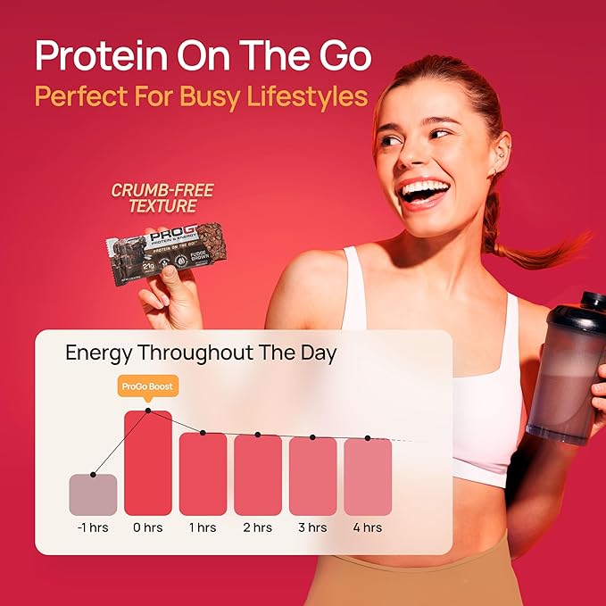 ProGo Protein Bars, Low Sugar, High Protein Snacks (Up to 22g) - 95% Pure Isolate for Faster Muscle Growth & Recovery, Low Calorie, Sweetened w/Peanut Butter & Honey (4-Count, Starter Pack)