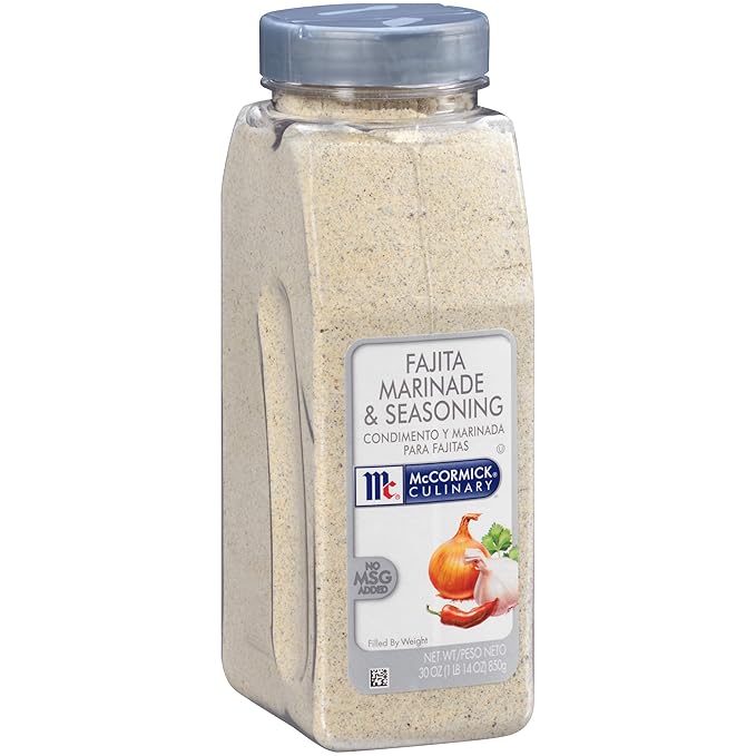 McCormick Culinary Fajita Marinade & Seasoning, 30 oz - One 30 Ounce Container of Fajita Seasoning Mix, Great on Meats and Latin-Inspired Flavors