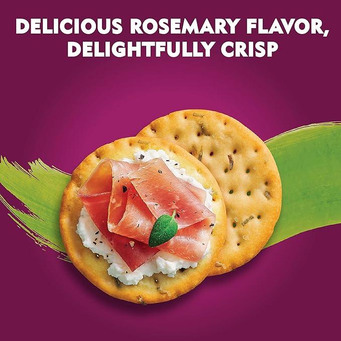 Toasteds Crackers, Party Snacks, Lunch Snacks, Rosemary and Olive Oil (6 Boxes)