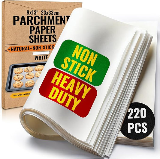 220 Pcs 9x13 Inch Parchment Paper Sheets by Baker's Signature | Parchment Baking Paper, Parchment