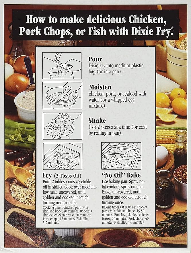 Dixie Fry Original Recipe Naturally Seasoned Coating Mix (1 pack 10 oz) (3 pack)