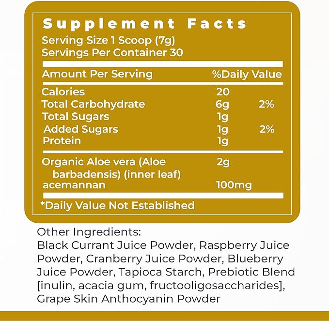 Premier Research Labs Aloe Powder - Aloe Vera Powder, Aloe Vera Drink Mix for Skin and Digestion, Powder Aloe Barbadensis Leaf Extract with Acemannan, Freeze Dried - Mixed Berry, 7.4 Oz (30 Servings)