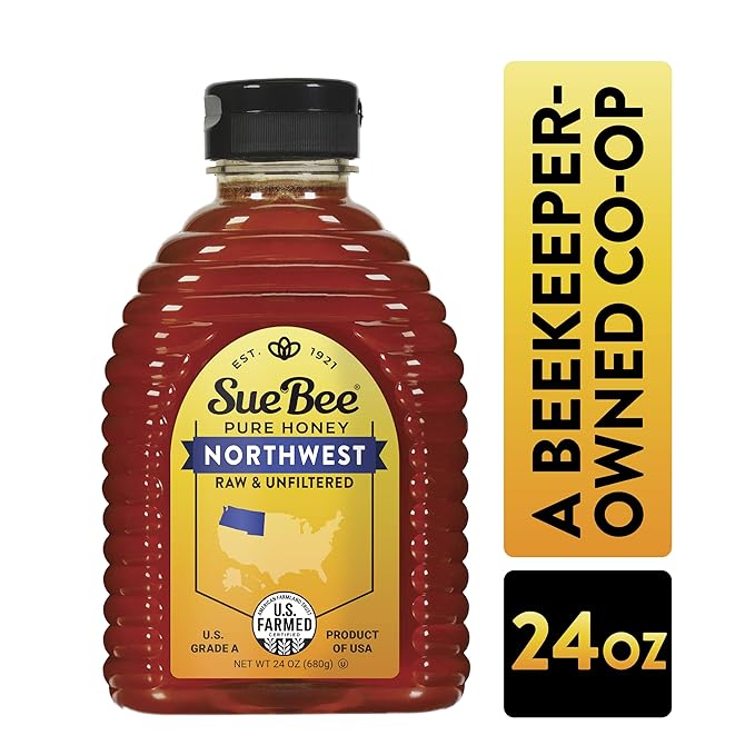 Sue Bee Regional Northwest Honey, Strained, Unfiltered USA Beekeeper-Owned Co-op, 24 oz (Packaging May Vary)
