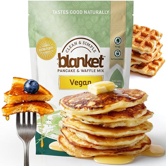 Blanket Pancakes and Waffle Mix ??Vegan Pancake Mix ??Just Add Water, No Preservatives ??Clean Breakfast Staple with Homestyle Taste ??Non-GMO, Comfort Food Classic ??16 oz (1 Pack)