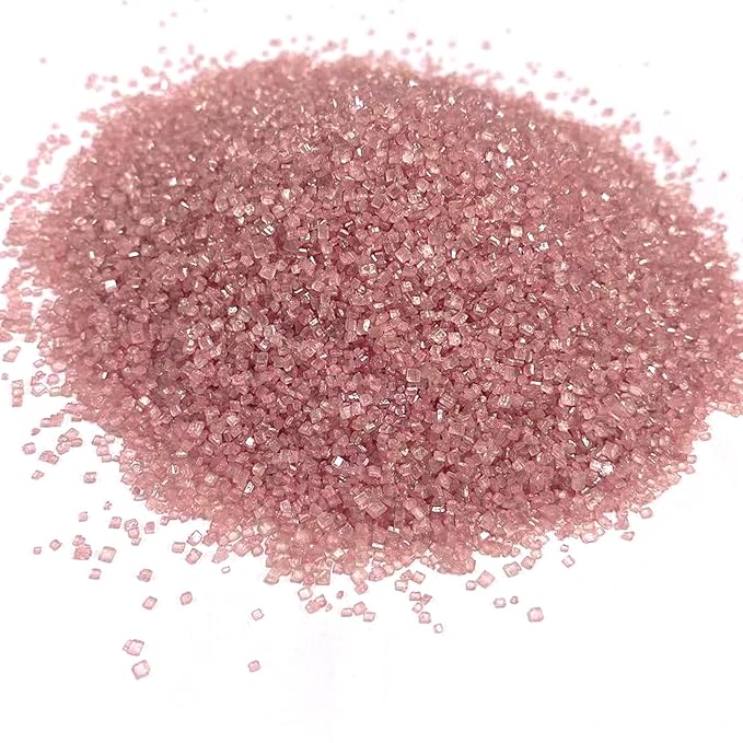 Sentovac Rose Gold Sanding Sugar for Baking Edible Sparkling Sugar Sprinkles Coarse Sugar Crystals for Baking Topping Cake Cookie Cupcake Topper Ice Cream Decoration Supplies 3.2 OZ