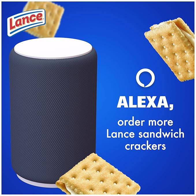 Lance Sandwich Crackers, Captain's Wafers White Cheddar, 10 Individual Packs, 6 Sandwiches Each