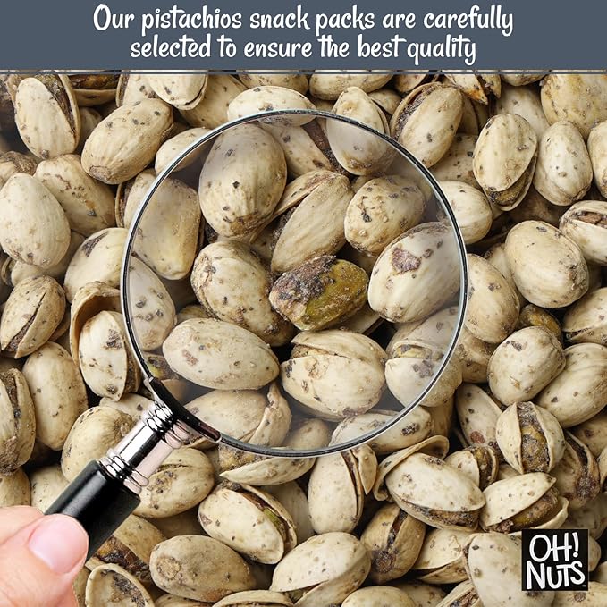 Oh! Nuts Spiced Pistachios ??Salt & Pepper, 2 LB ??Savory Seasoned Pistachios, Roasted Crunchy Snack ??Packed in Reclosable Bag to Maintain Freshness