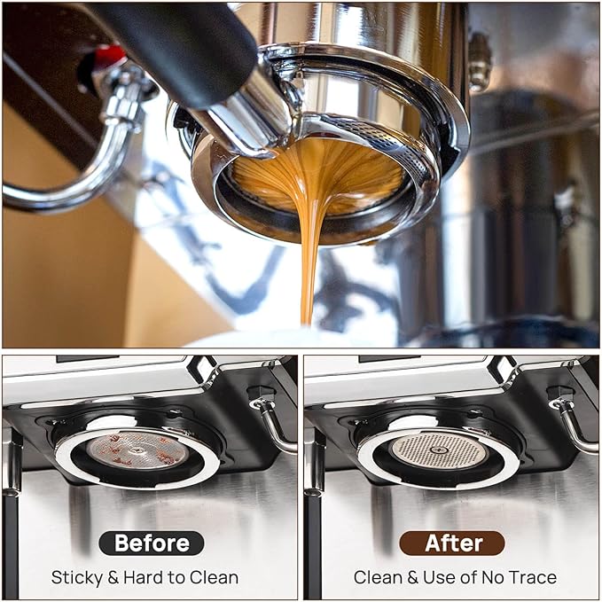 58.5mm Espresso Puck Screen, Espresso Filter for 58mm Portafilter Filter Basket, Reusable Espresso Screen with 1.7mm Thickness 150?œm 316 Stainless Steel