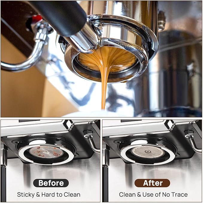 53.5mm Espresso Puck Screen, Espresso Filter for 54mm Portafilter Filter Basket, Reusable Espresso Screen with 1.7mm Thickness 150?œm 316 Stainless Steel