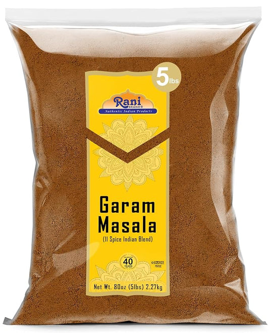 Rani Garam Masala Indian 11-Spice Blend 80oz (5lbs) 2.27kg Bulk ~ All Natural, Salt-Free | Vegan | No Colors | Gluten Friendly | NON-GMO | Kosher | Indian Origin