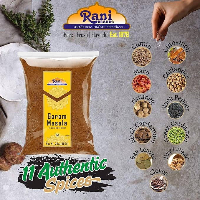 Rani Garam Masala Indian 11-Spice Blend 28oz (800g) ~ All Natural, Salt-Free | Vegan | No Colors | Gluten Friendly | NON-GMO | Kosher | Indian Origin