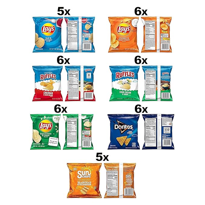 Frito Lay Tangy Favorites Mix Variety Pack, 1 Ounce (Pack of 40)