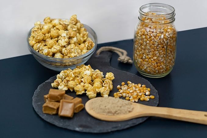 Pop?셄 Popcorn Caramel Korn - 64 oz Sweet Caramelized Flavored Pop Corn for Baseball Game Snacks, Movie Night or House Party