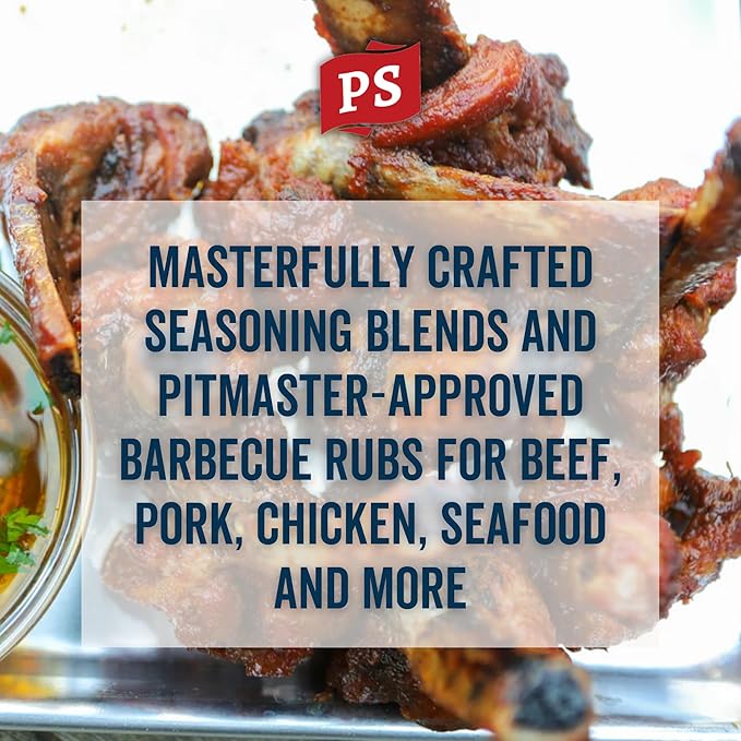 PS Seasoning Buffalo Cajun Wing Rub - Spicy Buffalo Chicken Spice with Red Pepper, Vinegar, Butter - Chicken Wing Cajun Seasoning Dust & Dry Rub for Turkey, Shrimp, Fries, Popcorn, 5oz