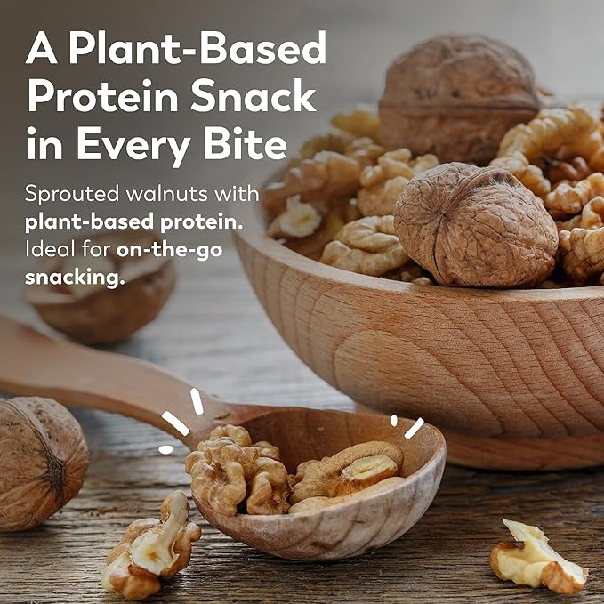 Lark Ellen Farm Organic Sprouted Walnuts ??Raw, Unsalted, Keto-Friendly, Healthy Vegan Snack, Gluten-Free, 10 Oz, 3 Pack