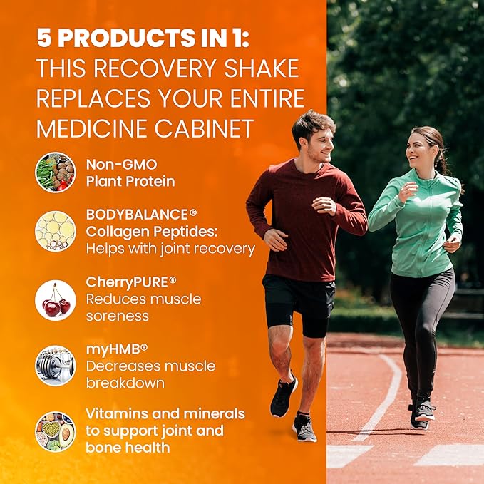 SaltWrap Protein Clinic ??Total Body Recovery Shake with Collagen Peptides, HMB, Tart Cherry Extract, Pea Protein Isolate and Prebiotic Fiber for Joints & Muscle Recovery - Creamy Chocolate Fudge