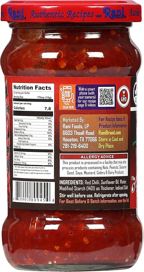 Asian Kitchen Red Chilli Cooking Paste 10.58oz (300g) Glass Jar ~ Vegan | Gluten Free | NON-GMO | No Colors | Indian Origin