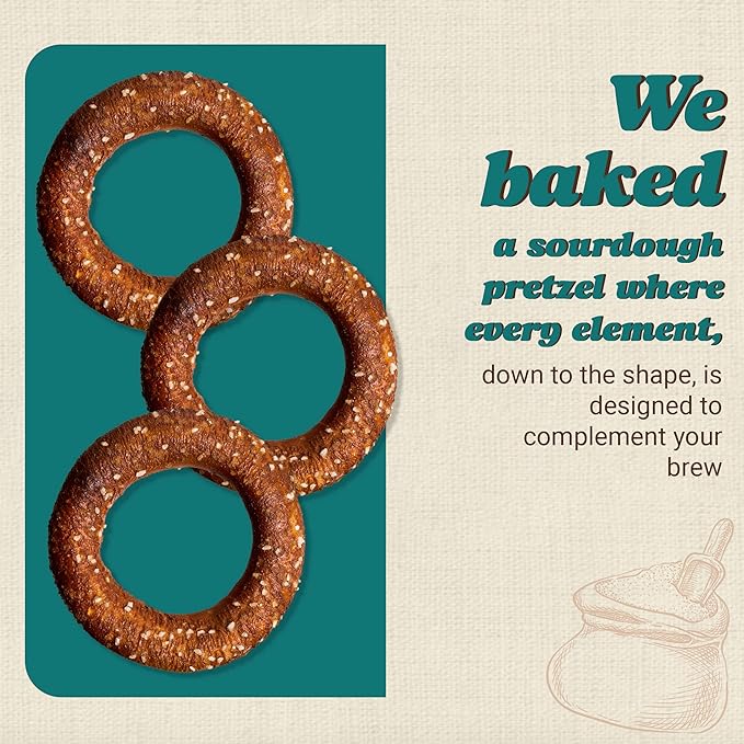 Unique Snacks Sourdough Craft Beer Pretzel Rings, Delicious Homestyle Baked Snack Bag, Vegan, OU Kosher, and Non-GMO Food, No Artificial Flavor, 11 Oz. Bag, Pack of 3