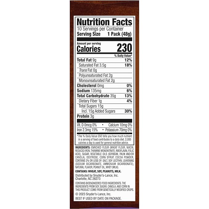 Lance Sandwich Cookies, Nekot Fudge, 10 Individually Wrapped Packs, 6 Sandwiches Each