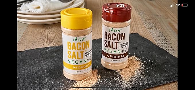 Jada Spices Hickory Bacon Salt - Vegan Bacon Seasoning Salt, Sweet Mesquite Flavor | Gluten-Free, Flavored Salt for Chicken, Veggies, Steak