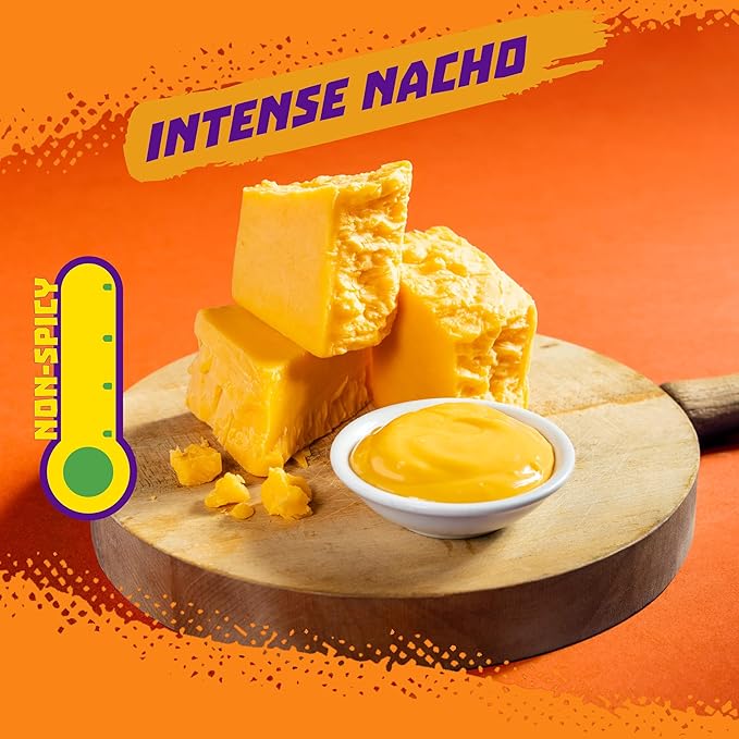 Takis Intense Nacho 40 pc / 1 oz Multipack - Cheddar Cheese Flavored Non-Spicy Rolled Tortilla Chips - Individual Bags, Perfect for Tailgates, Parties, Lunchboxes or Lunches
