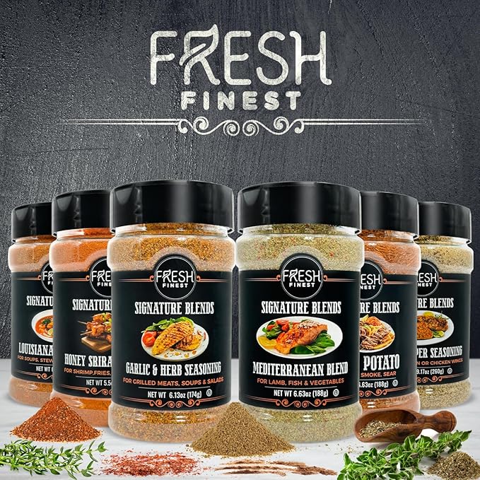 Fresh Finest BBQ Rub - 6.41oz (182g) - Robust, Authentic, Kosher, All-Natural, Non-GMO, Gluten-Free