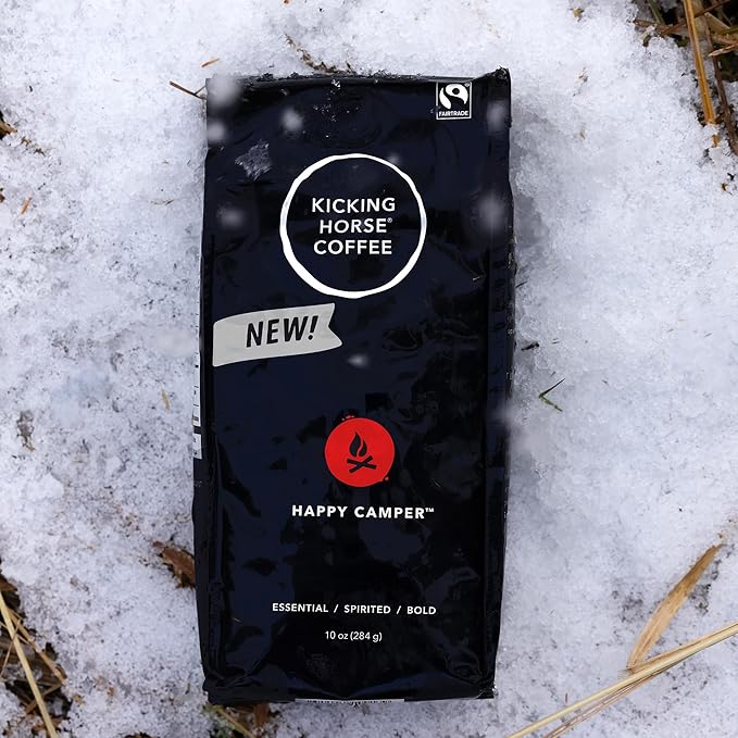 Kicking Horse Happy Camper Ground Coffee, 10 Ounce - Certified Organic, Fairtrade, Kosher Coffee