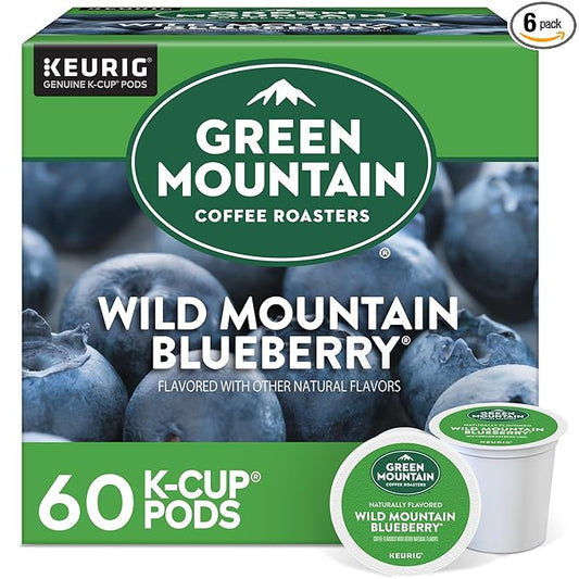 Green Mountain Coffee Roasters Wild Mountain Blueberry Keurig Single-Serve K-Cup pods, Light Roast Coffee, 60 Count (6 Packs of 10)
