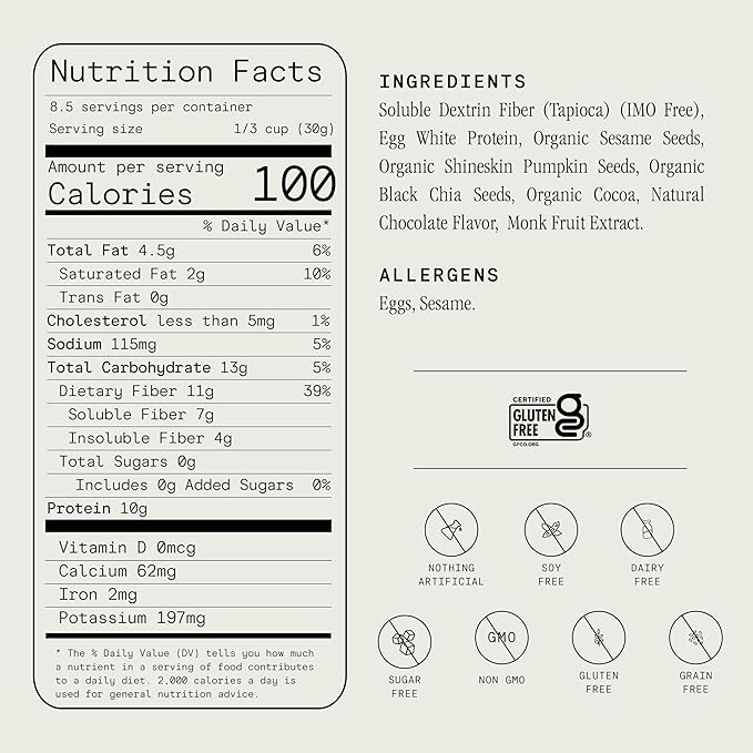 Julian Bakery® ProGranola® Cereal | Chocolate | 10g Protein | Paleo | 2 Net Carbs | Gluten-Free | Grain-Free | 9oz (3 PACK)