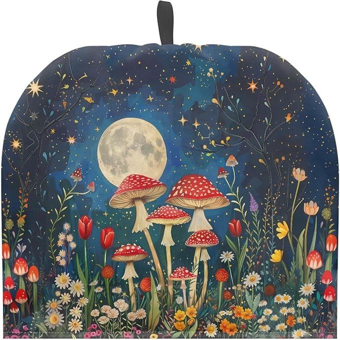 Tea Cozy Red Mushroom Print Creative Insulated Tea Cosy Extra Thick Home Kitchen Decoration Creative Gifts Dust Teapot Cover Kitchen Accessories for Travel
