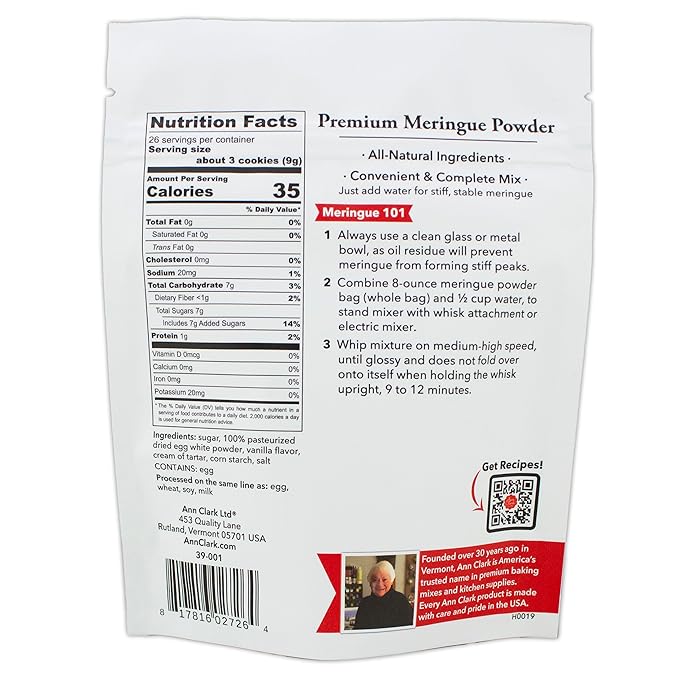 Ann Clark Cookie Cutters Premium Meringue Powder Made in USA, 8 oz