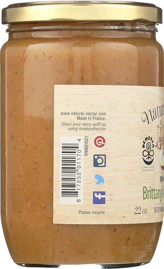 Natural Nectar Apple sauce Pear Biodynamic, 22 Oz (Pack of 1)