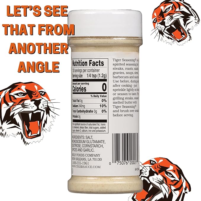 Try Me Tiger Seasoning for Meat Fish and Vegetables, 5.5oz Bottle (Pack of 6)