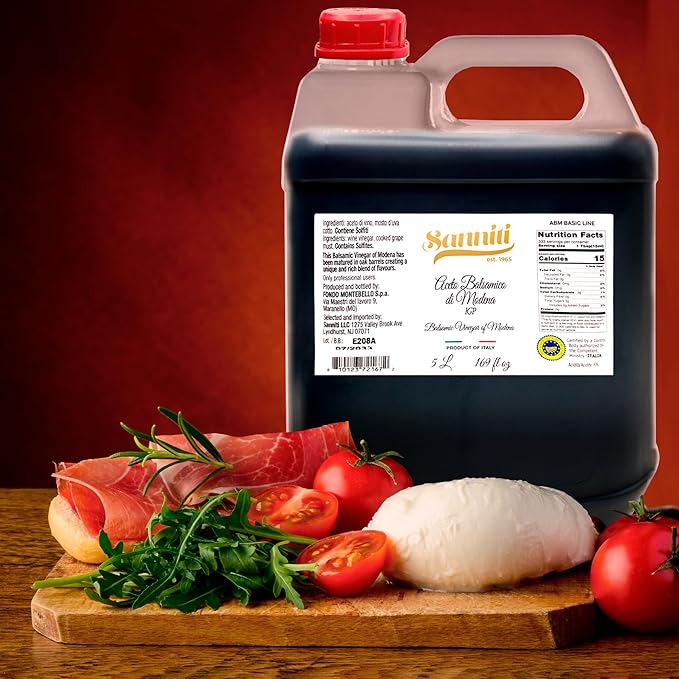 Sanniti Italian Aged Balsamic Vinegar of Modena | IGP Certified | Aceto Balsamico, 5 Liter