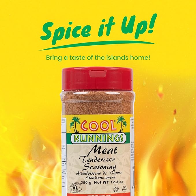Cool Runnings Meat Tenderizer Seasoning 350g - Perfect Blend for Softening and Marinating Meats, Enhances Flavor for Roasting and Grilling