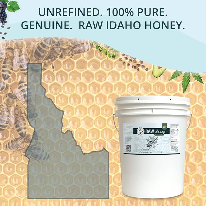 Honey Raw Fresh Air Idaho Grade A Light Amber Honey (60 Pound)