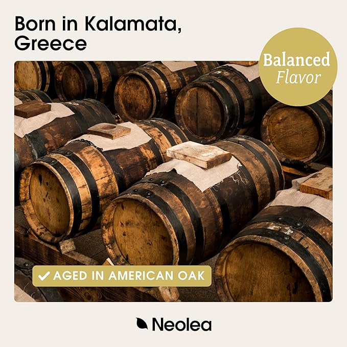 Neolea White Greek Balsamic Vinegar from Greece - American Oak w/Aged Vanilla & Honey Notes - Adds a Tangy & Acidic Flavor To Your Dishes - Dressing, Meats, Seafood & More - 8.45 fl oz / 250 ml