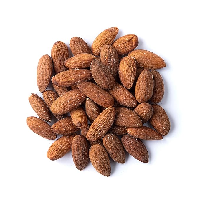 Food to Live Dry Roasted California Almonds with Himalayan Salt, 8 Ounces Oven Roasted, Lightly Salted Nuts, No Oil Added, Vegan, Kosher, Bulk. High in Protein and Essential Fatty Acids. Great Snack