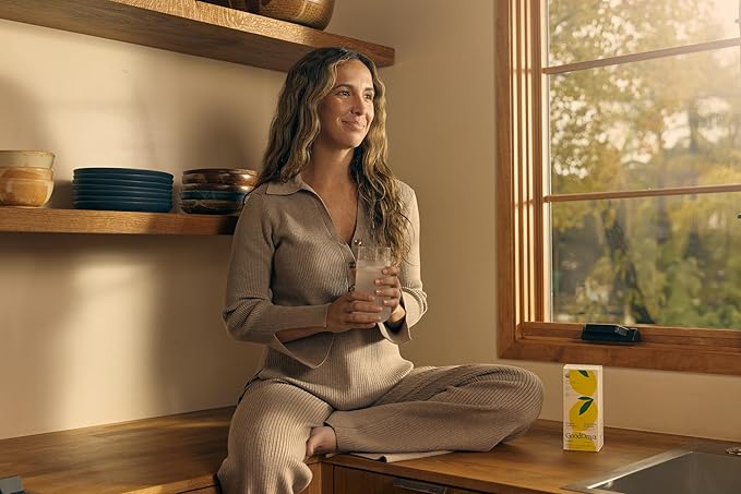 GOODONYA Organic Hydration Electrolyte Drink Mix, Certified Organic Hydration Powder, Non-GMO, Biochecked Glyphosate Free, Low Sugar, Lemonade Flavor, No Artificial Flavors,12 Stick Packs