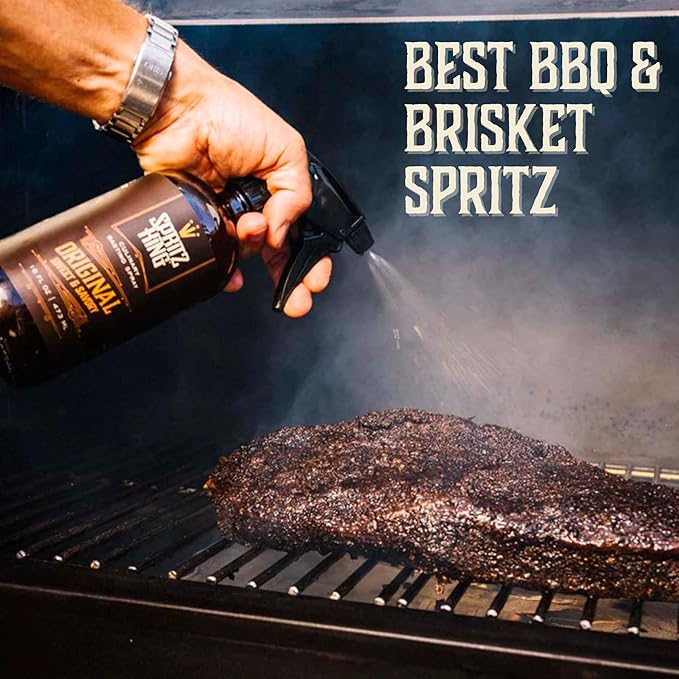 Spritz King Culinary Basting Spray: For Grilling, Smoking, Air Frying - Delicious Dark Bark, Flavorful Crust & Moisture-Sealing Power - Great on Meats or Veggies (16 Ounce Original)