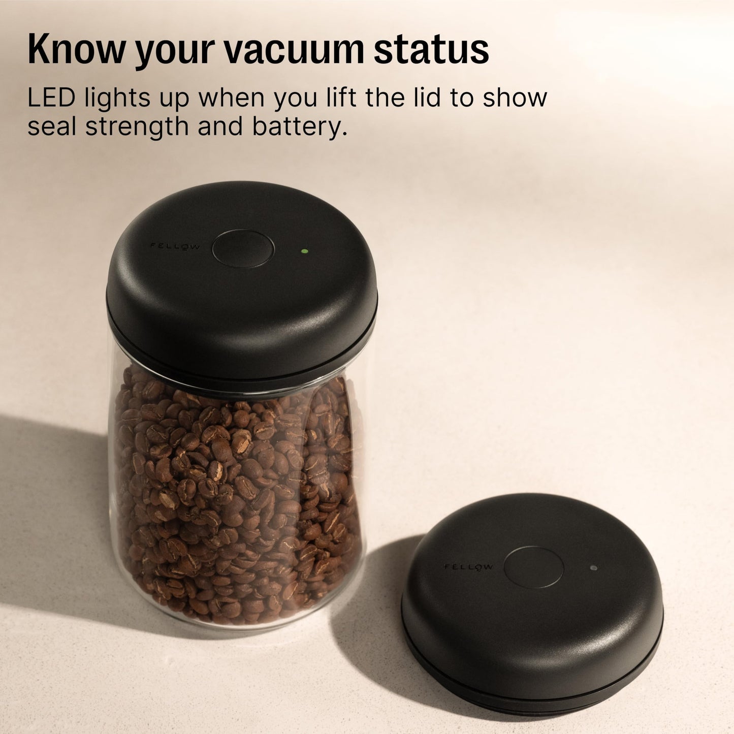 Fellow Atmos Electric Vacuum Canister & Storage Container - Airtight Coffee & Food Storage