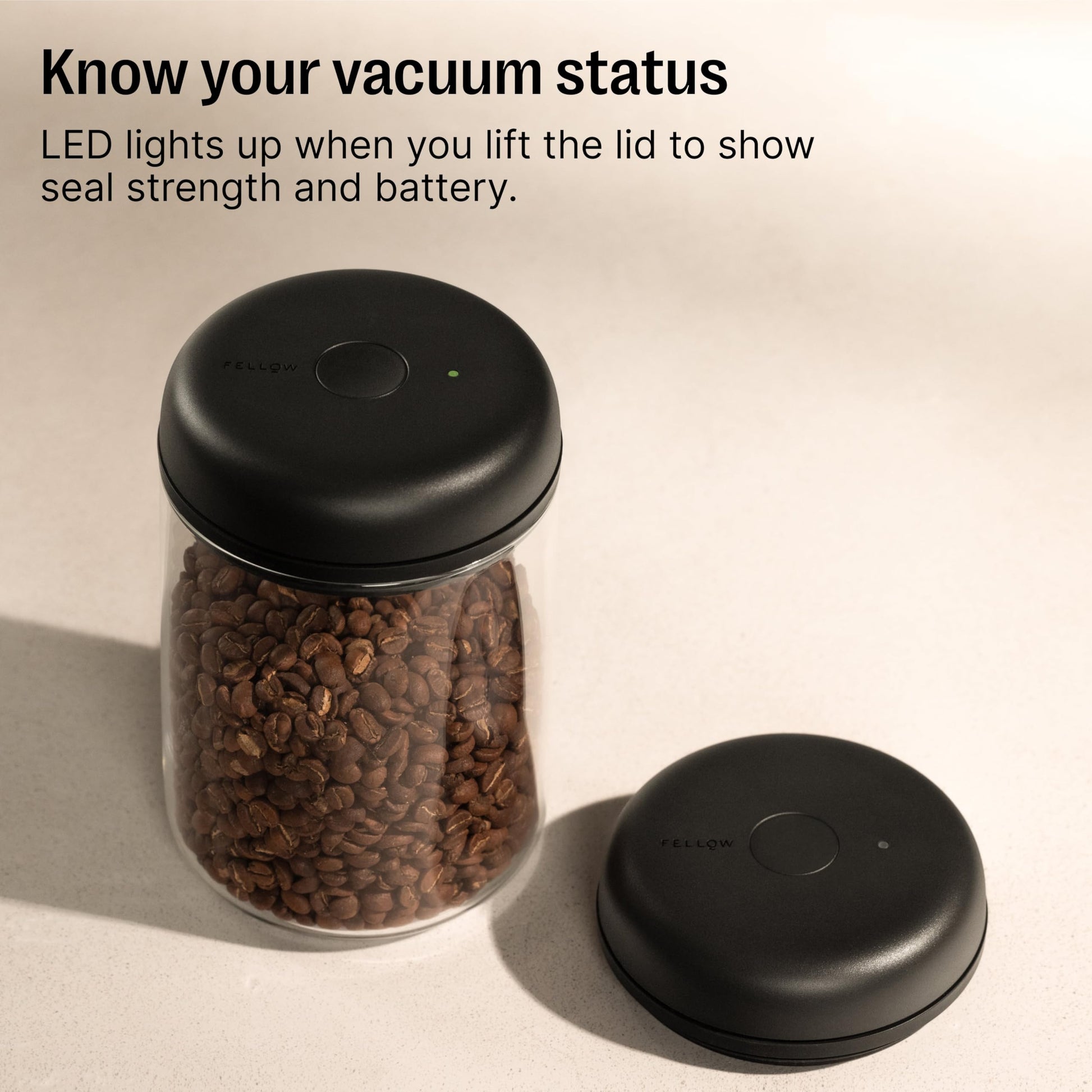 Fellow Atmos Electric Vacuum Canister & Storage Container - Airtight Coffee & Food Storage